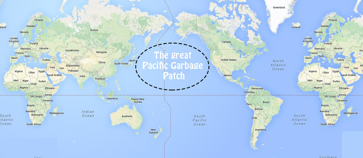 Location - The great pacifc garbage patch